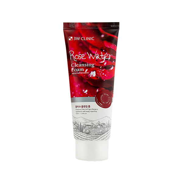3W Clinic Rose Water Cleansing Foam 100ml