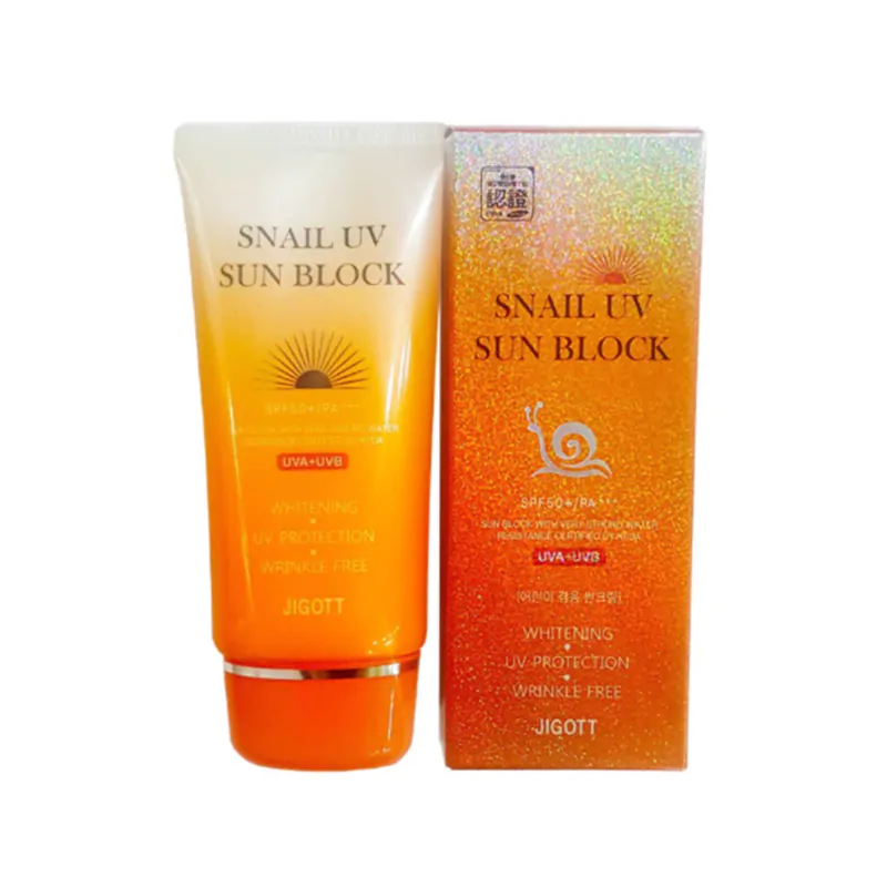 Jigott Snail Uv Sun Block Cream SPF50 + / PA +++, 70 ml